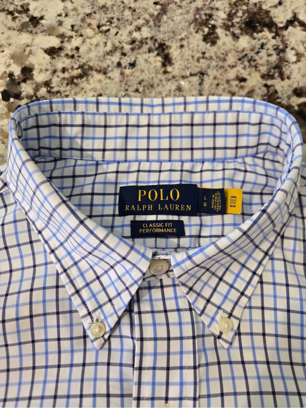 Classic Fit Checked Performance Shirt - Picture 4 of 8